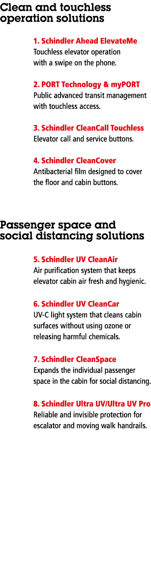 Clean and touchless operation solutions 1  Schindler Ahead ElevateMe Touchless elevator operation with a swipe on the   