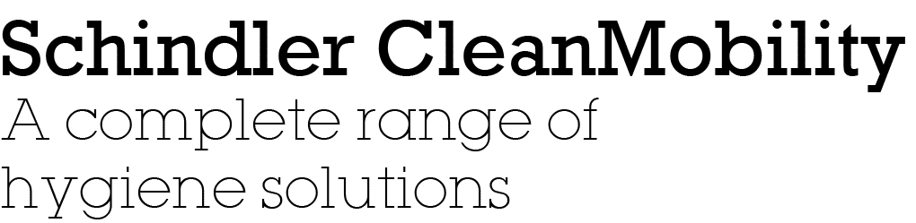 Schindler CleanMobility A complete range of hygiene solutions