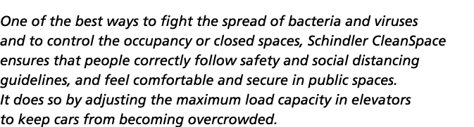 One of the best ways to fight the spread of bacteria and viruses and to control the occupancy or closed spaces, Schin   