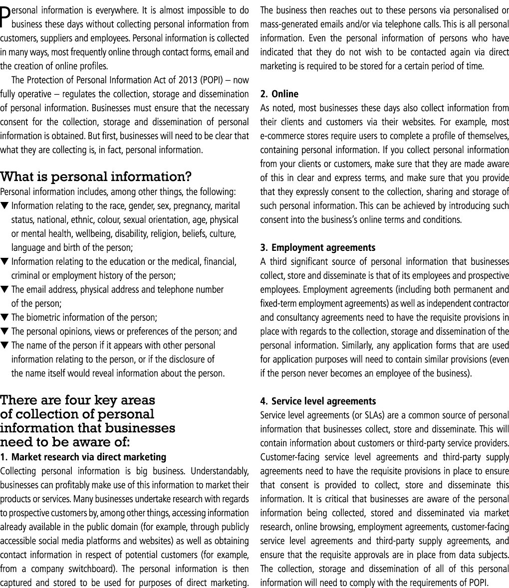 Personal information is everywhere  It is almost impossible to do business these days without collecting personal inf   