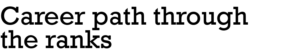 Career path through the ranks