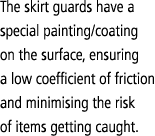 The skirt guards have a special painting coating on the surface, ensuring a low coefficient of friction and minimisin   