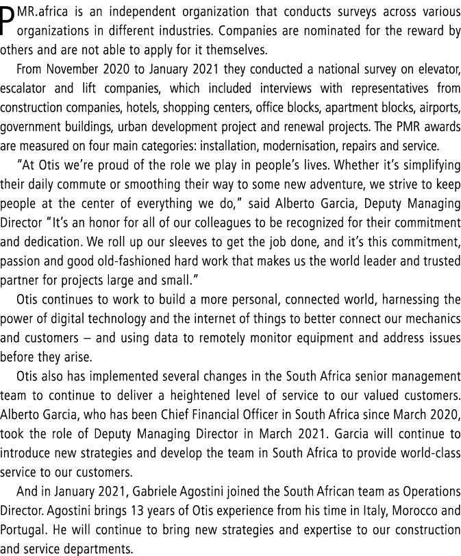 PMR africa is an independent organization that conducts surveys across various organizations in different industries    