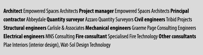 Architect Empowered Spaces Architects Project manager Empowered Spaces Architects Principal contractor Abbeydale Quan...