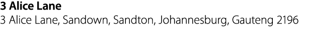 3 Alice Lane 3 Alice Lane, Sandown, Sandton, Johannesburg, Gauteng 2196