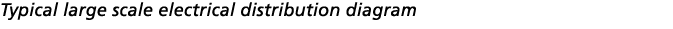 Typical large scale electrical distribution diagram