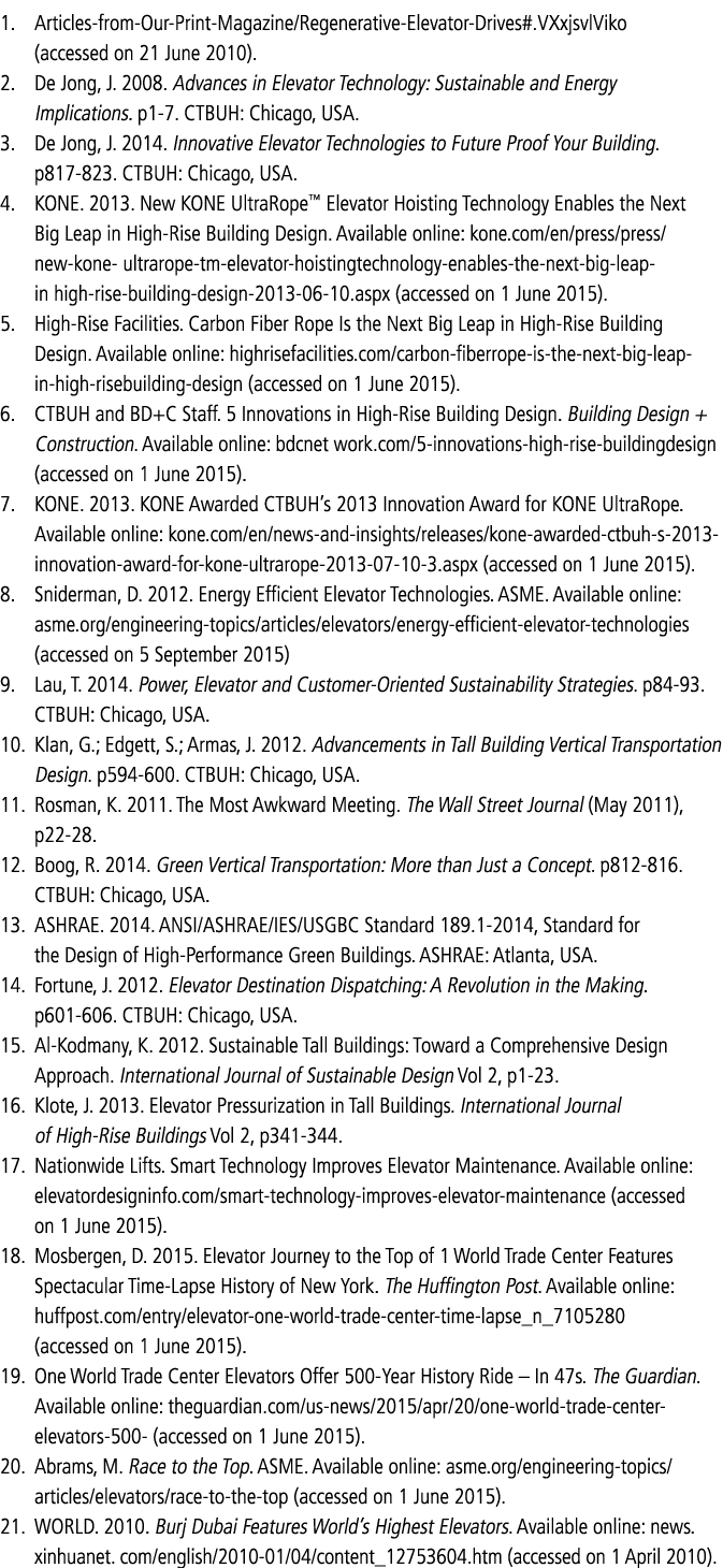 1. Articles from Our Print Magazine/Regenerative Elevator Drives#.VXxjsvlViko (accessed on 21 June 2010). 2. De Jong,...