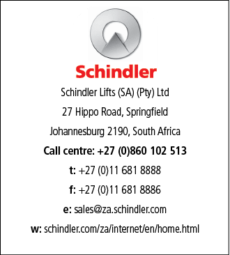 Schindler Lifts (SA) (Pty) Ltd 27 Hippo Road, Springfield Johannesburg 2190, South Africa Call centre: +27 (0)860 102   