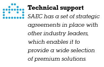 Technical support SAEC has a set of strategic agreements in place with other industry leaders, which enables it to pr   
