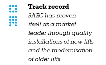 Track record SAEC has proven itself as a market leader through quality installations of new lifts and the modernisati   
