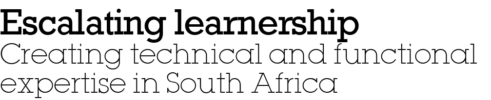 Escalating learnership Creating technical and functional expertise in South Africa 