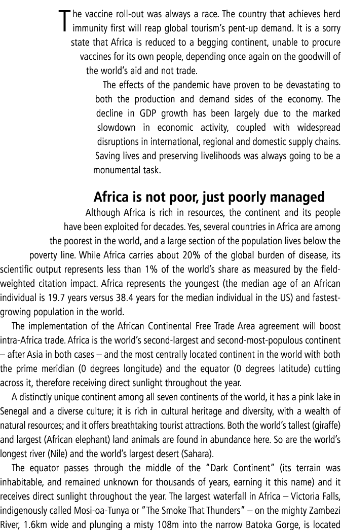 The vaccine roll-out was always a race  The country that achieves herd immunity first will reap global tourism s pent   