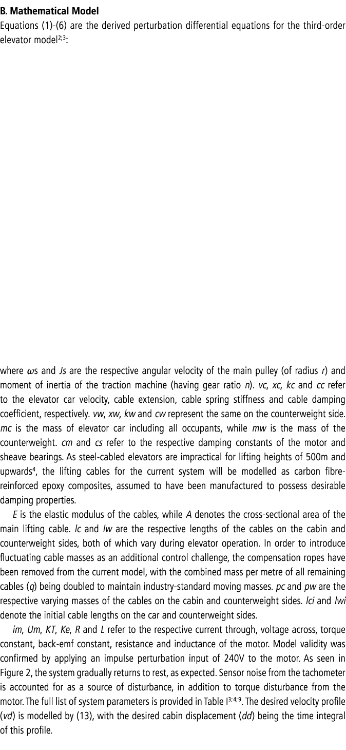 B  Mathematical Model Equations (1)-(6) are the derived perturbation differential equations for the third-order eleva   