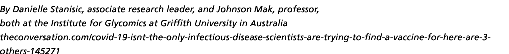 By Danielle Stanisic, associate research leader, and Johnson Mak, professor, both at the Institute for Glycomics at G   