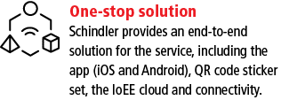One-stop solution Schindler provides an end-to-end solution for the service, including the app (iOS and Android), QR    