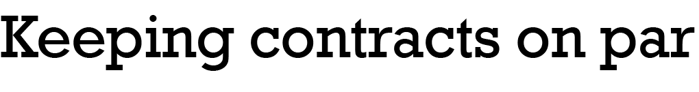Keeping contracts on par 