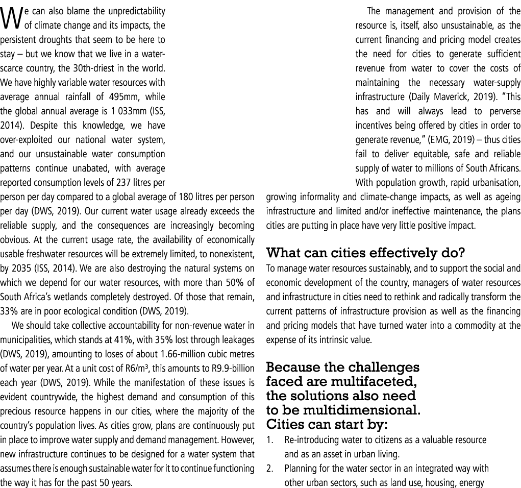 We can also blame the unpredictability of climate change and its impacts, the persistent droughts that seem to be her   