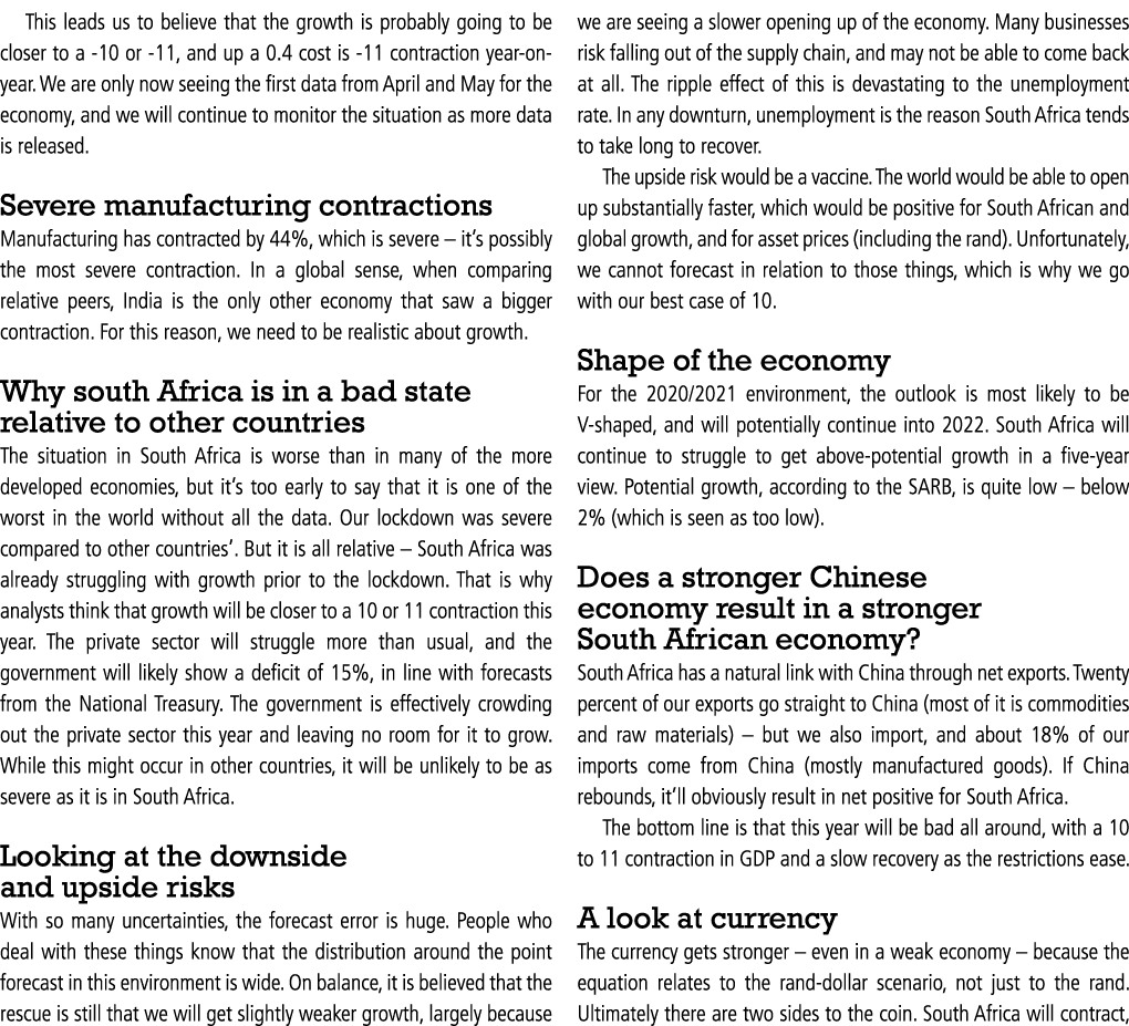 This leads us to believe that the growth is probably going to be closer to a -10 or -11, and up a 0 4 cost is -11 con   