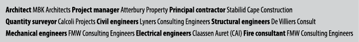 Architect MBK Architects Project manager Atterbury Property Principal contractor Stabilid Cape Construction Quantity ...