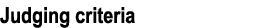 Judging criteria