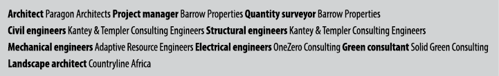 Architect Paragon Architects Project manager Barrow Properties Quantity surveyor Barrow Properties Civil engineers Ka...