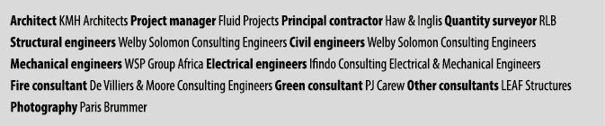 Architect KMH Architects Project manager Fluid Projects Principal contractor Haw & Inglis Quantity surveyor RLB Struc...
