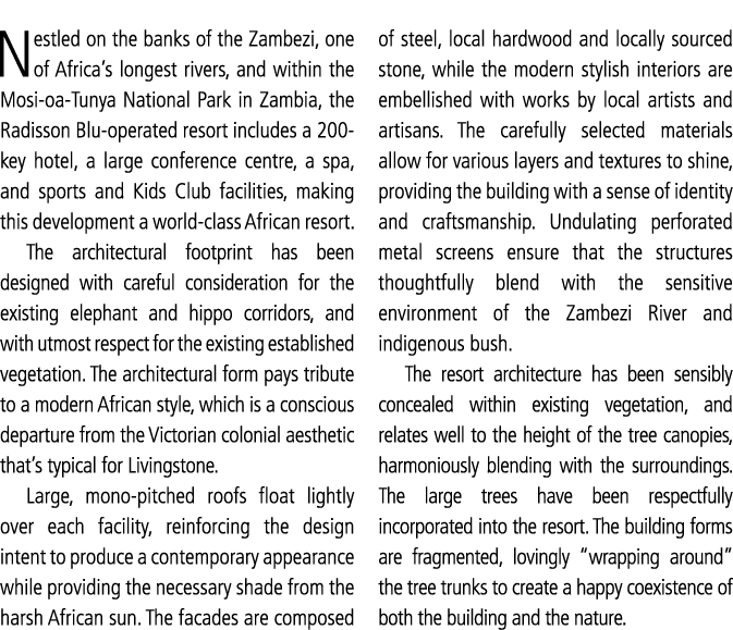 Nestled on the banks of the Zambezi, one of Africa’s longest rivers, and within the Mosi oa Tunya National Park in Za...