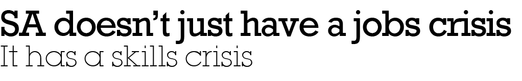 SA doesn’t just have a jobs crisis It has a skills crisis
