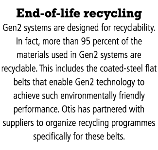 End of life recycling Gen2 systems are designed for recyclability. In fact, more than 95 percent of the materials use...